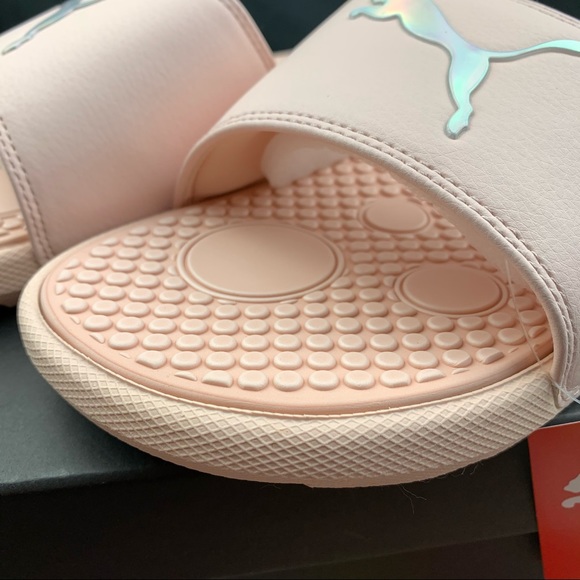 Puma Cool Cat Iridescent Logo Women’s Slides - Picture 5 of 9